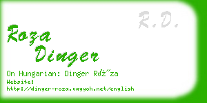 roza dinger business card